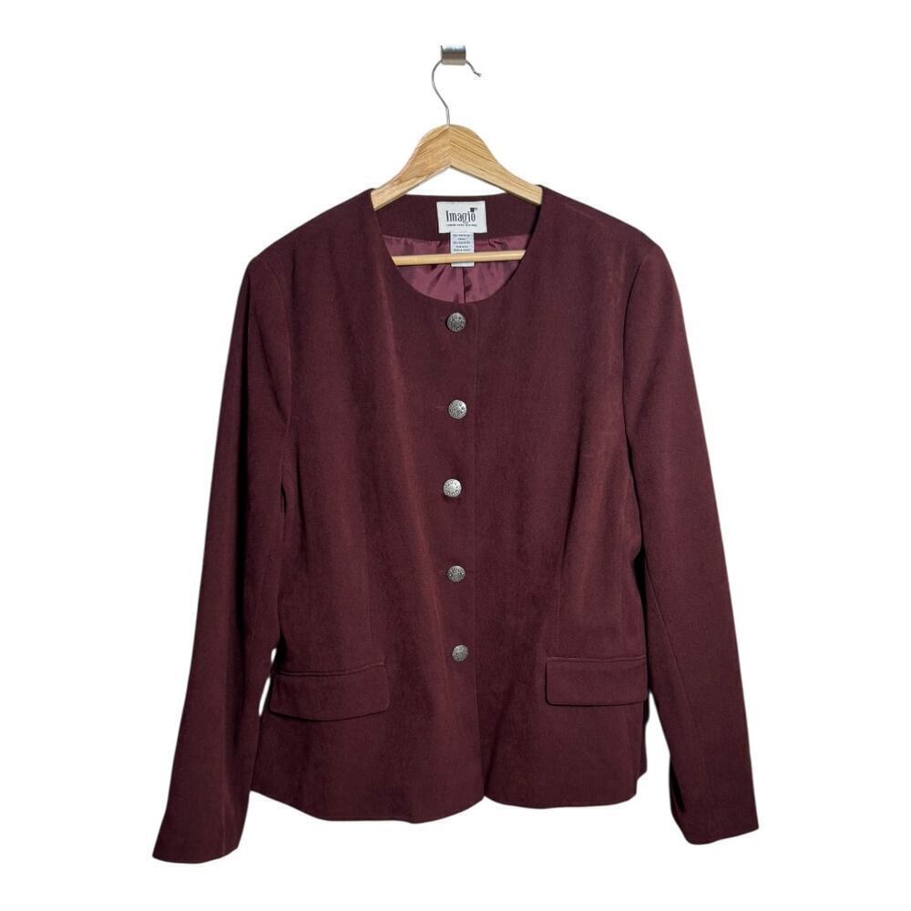 imagio london paris new york jacket‎ burgundy size 14